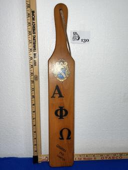University Of Indianapolis 1960's Alpha Phi Omega MU Chapter Fraternity Paddle