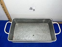 Rustic Farmhouse Galvanized Metal Tray