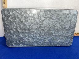 Rustic Farmhouse Galvanized Metal Tray