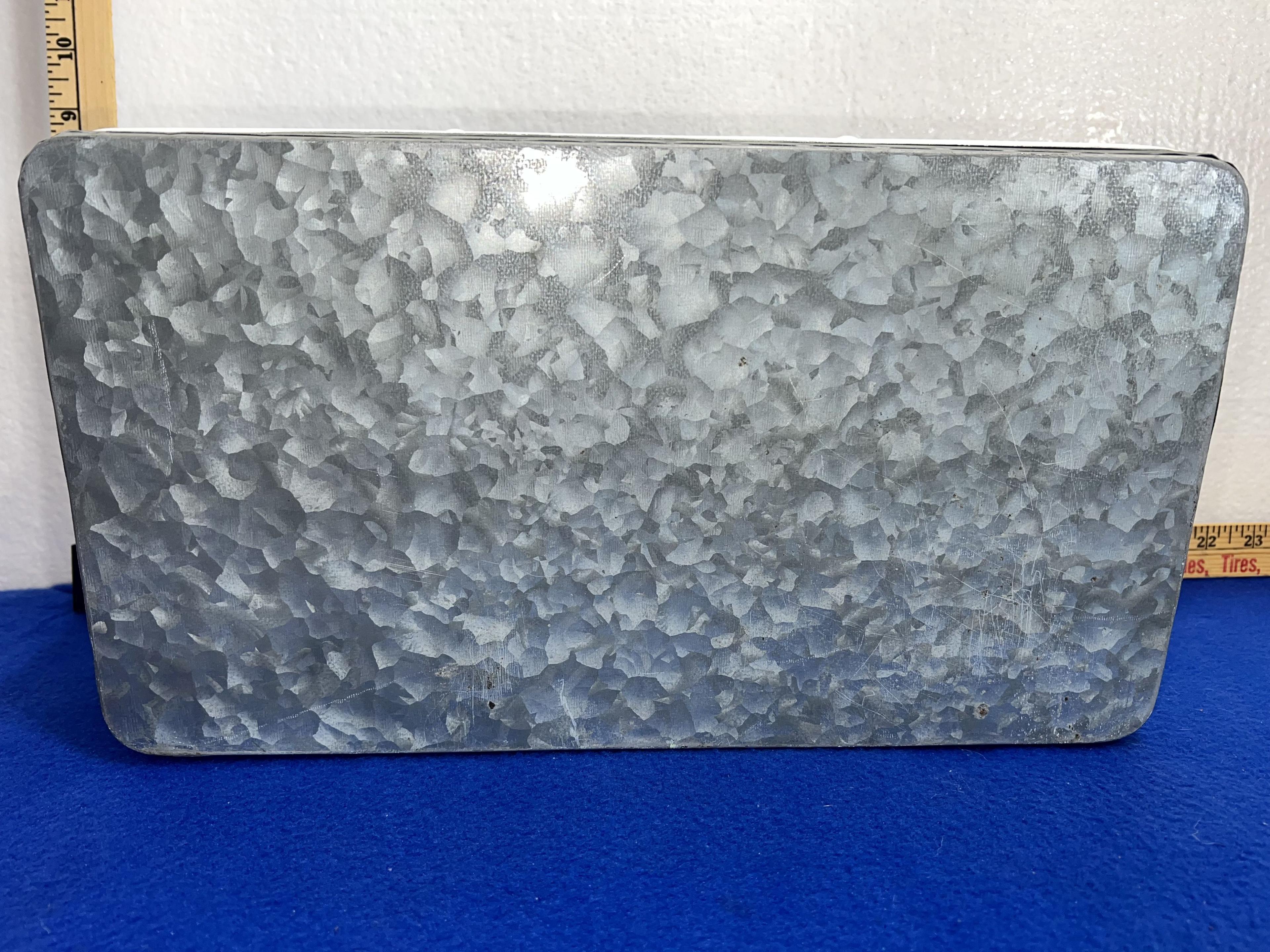 Rustic Farmhouse Galvanized Metal Tray