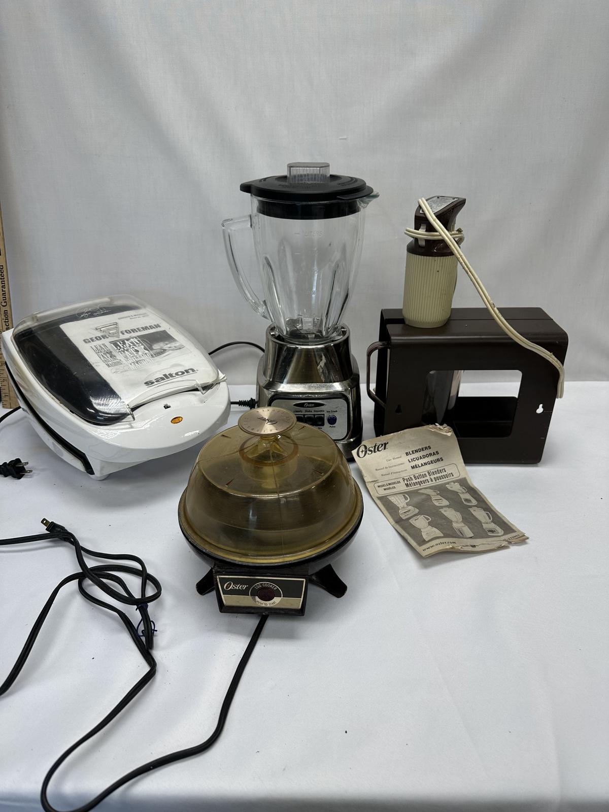 Box Lot/Electric Appliances/Geroge Forman, Blender, ETC