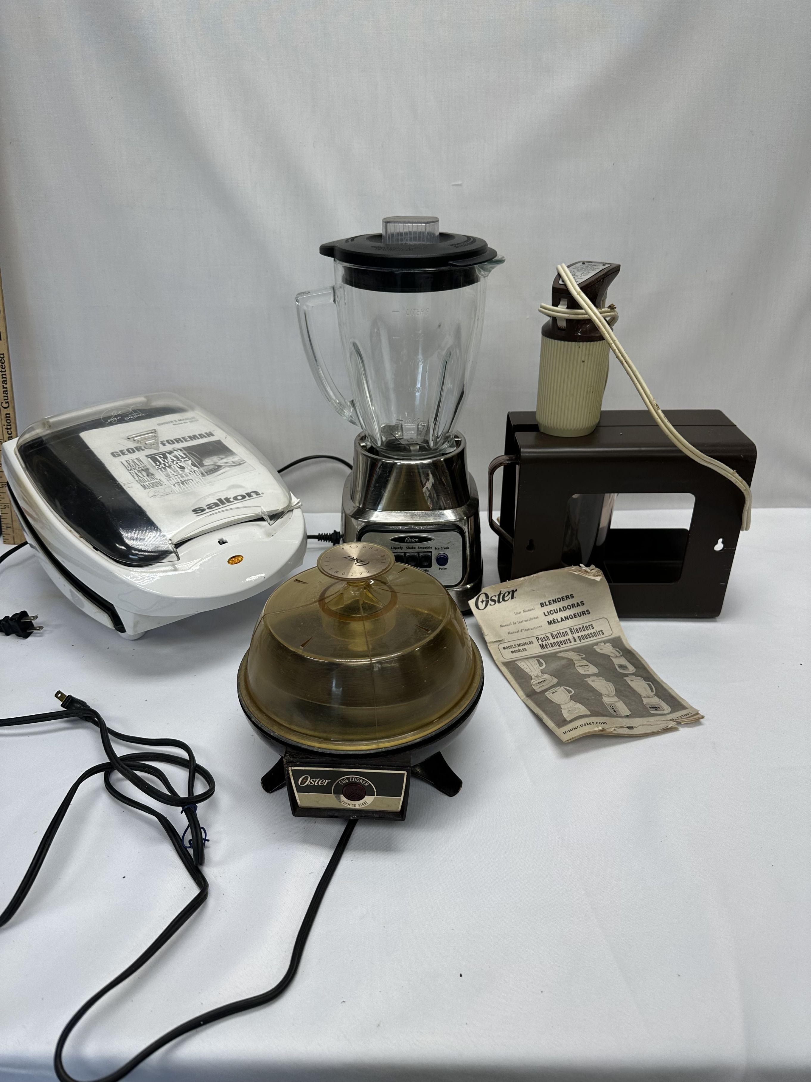 Box Lot/Electric Appliances/Geroge Forman, Blender, ETC