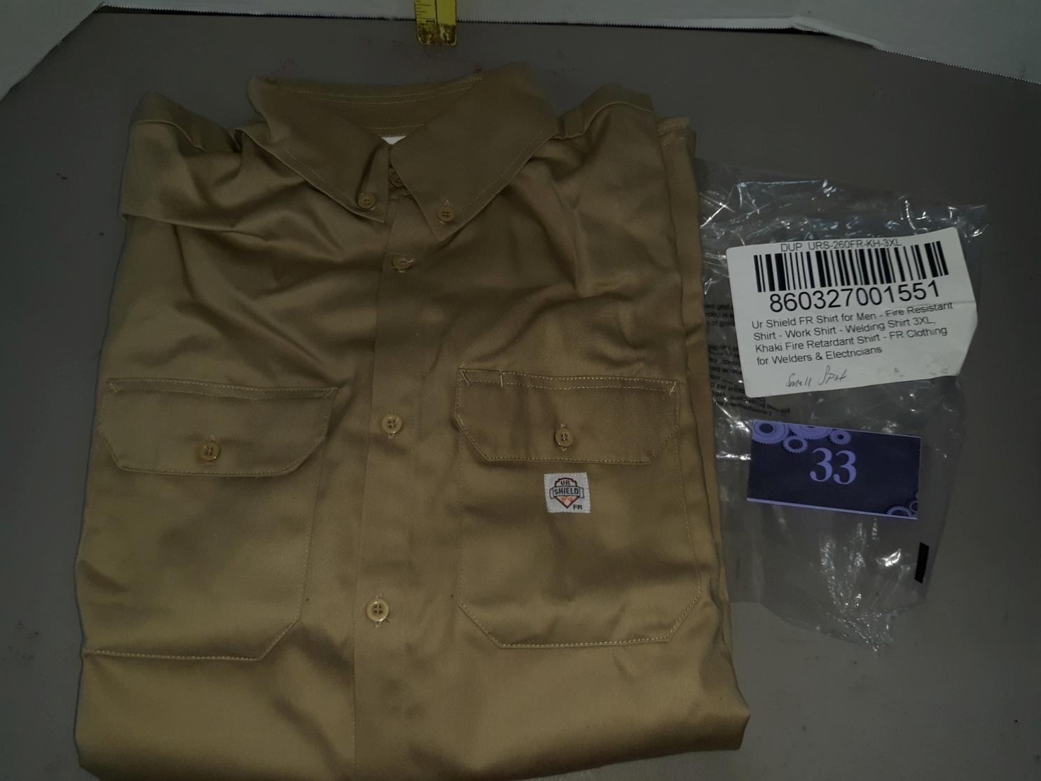 UR Shield Men's 3XL Fire Resistant Work Shirt, New