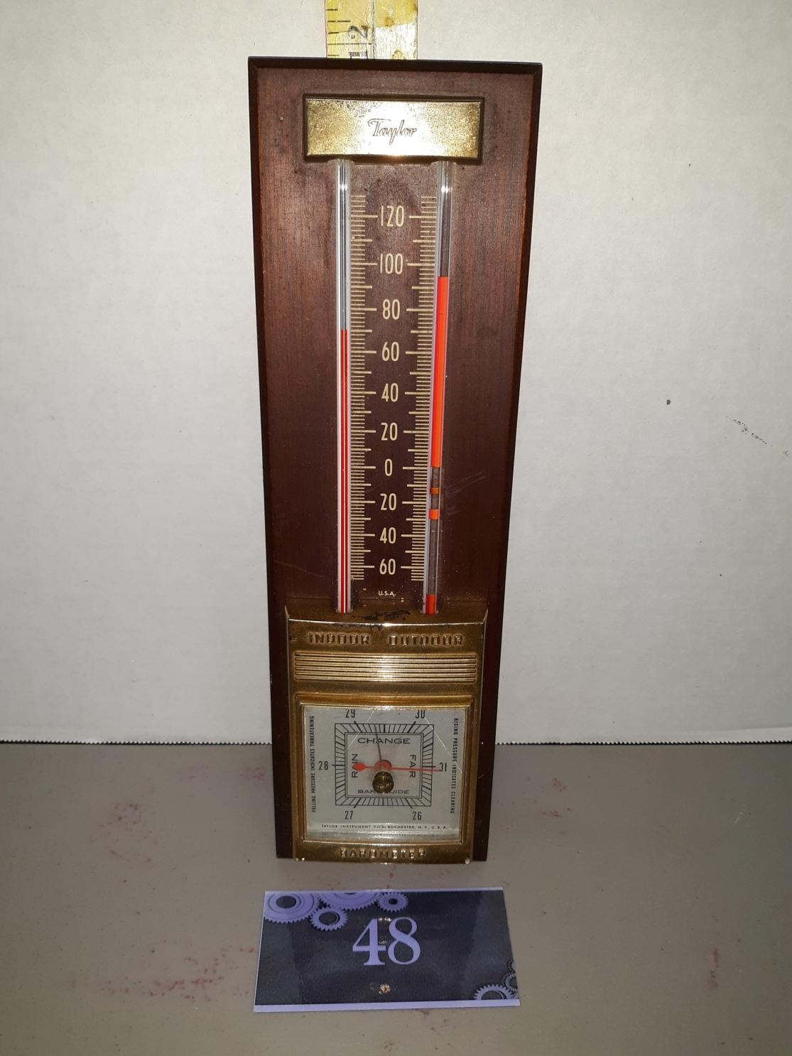 Vintage Taylor Indoor Outdoor Barometer