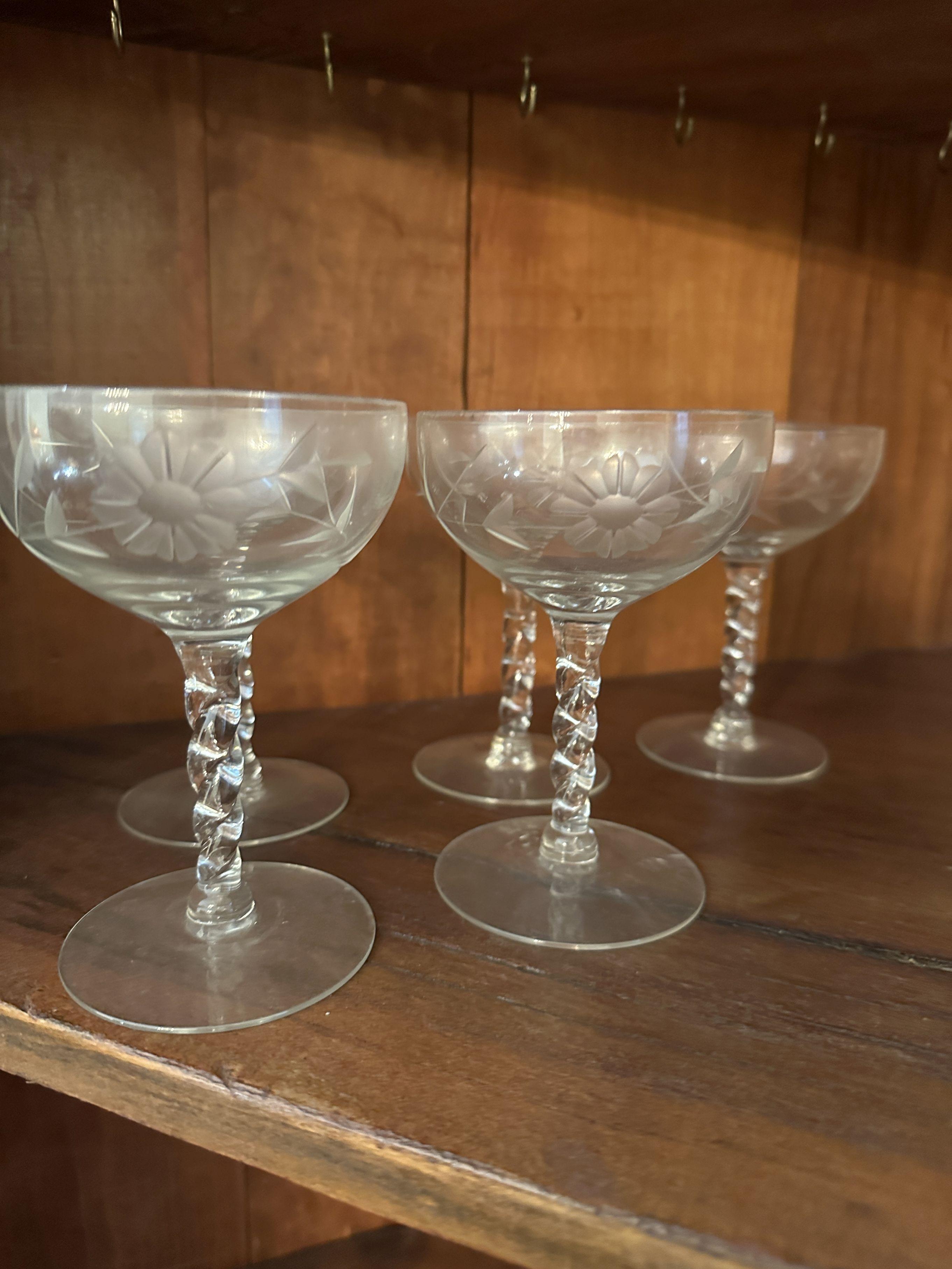 Middle Shelf Lot/Box Lot/Stemware Glasses (Crystal???)