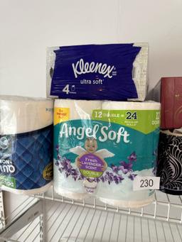 Shelf Full/Toilet Paper, Kleenex, ETC