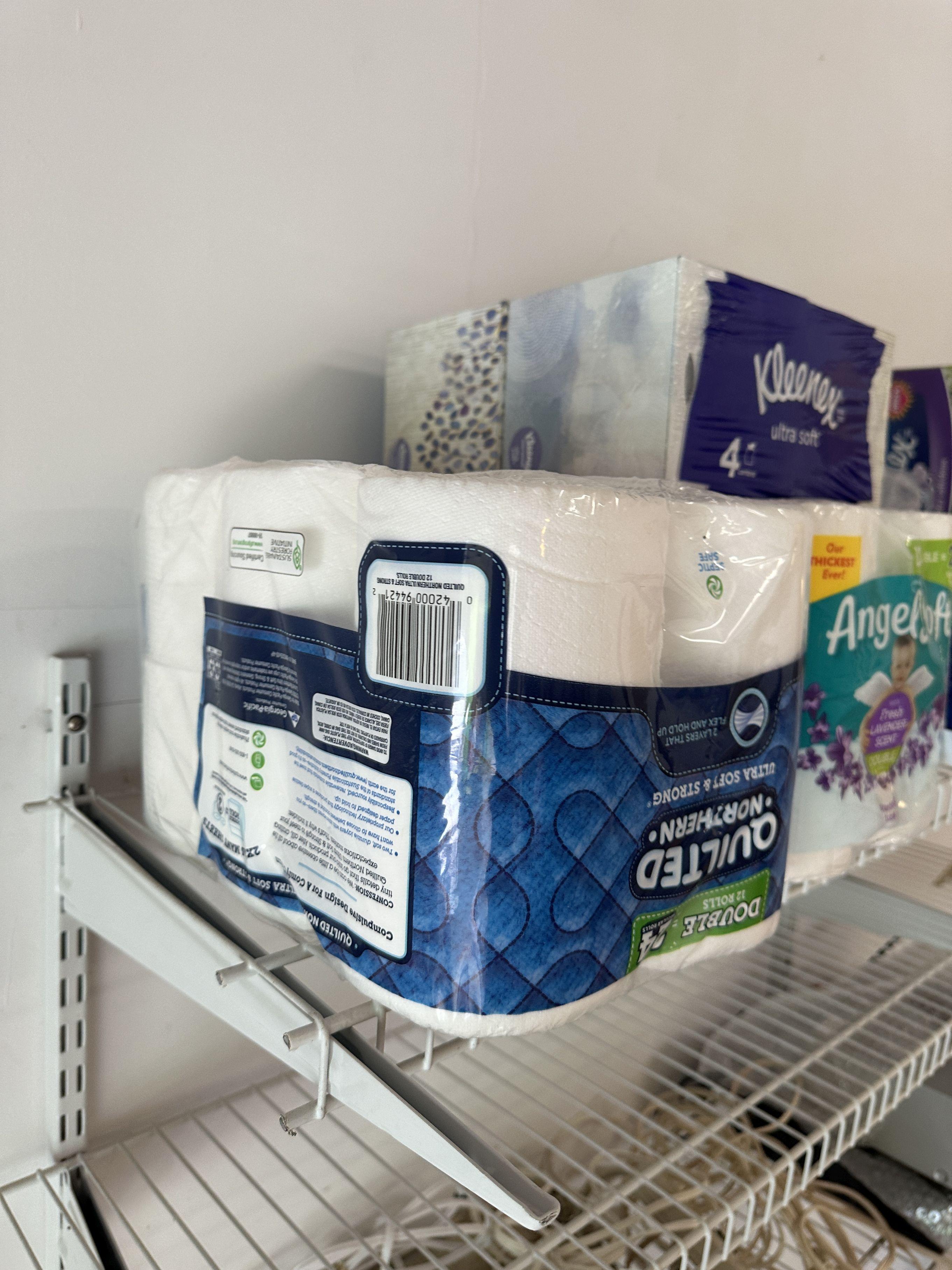 Shelf Full/Toilet Paper, Kleenex, ETC