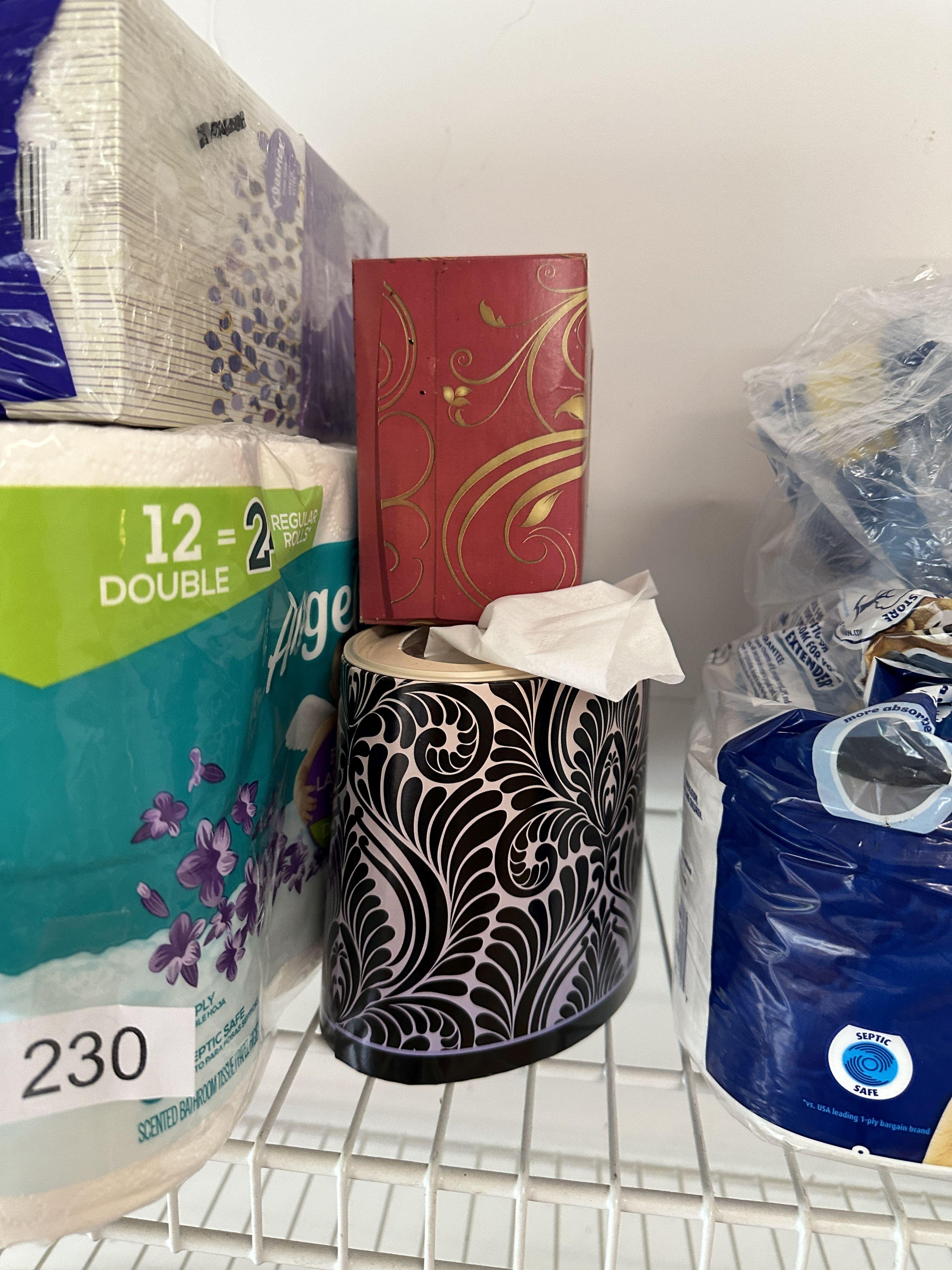 Shelf Full/Toilet Paper, Kleenex, ETC