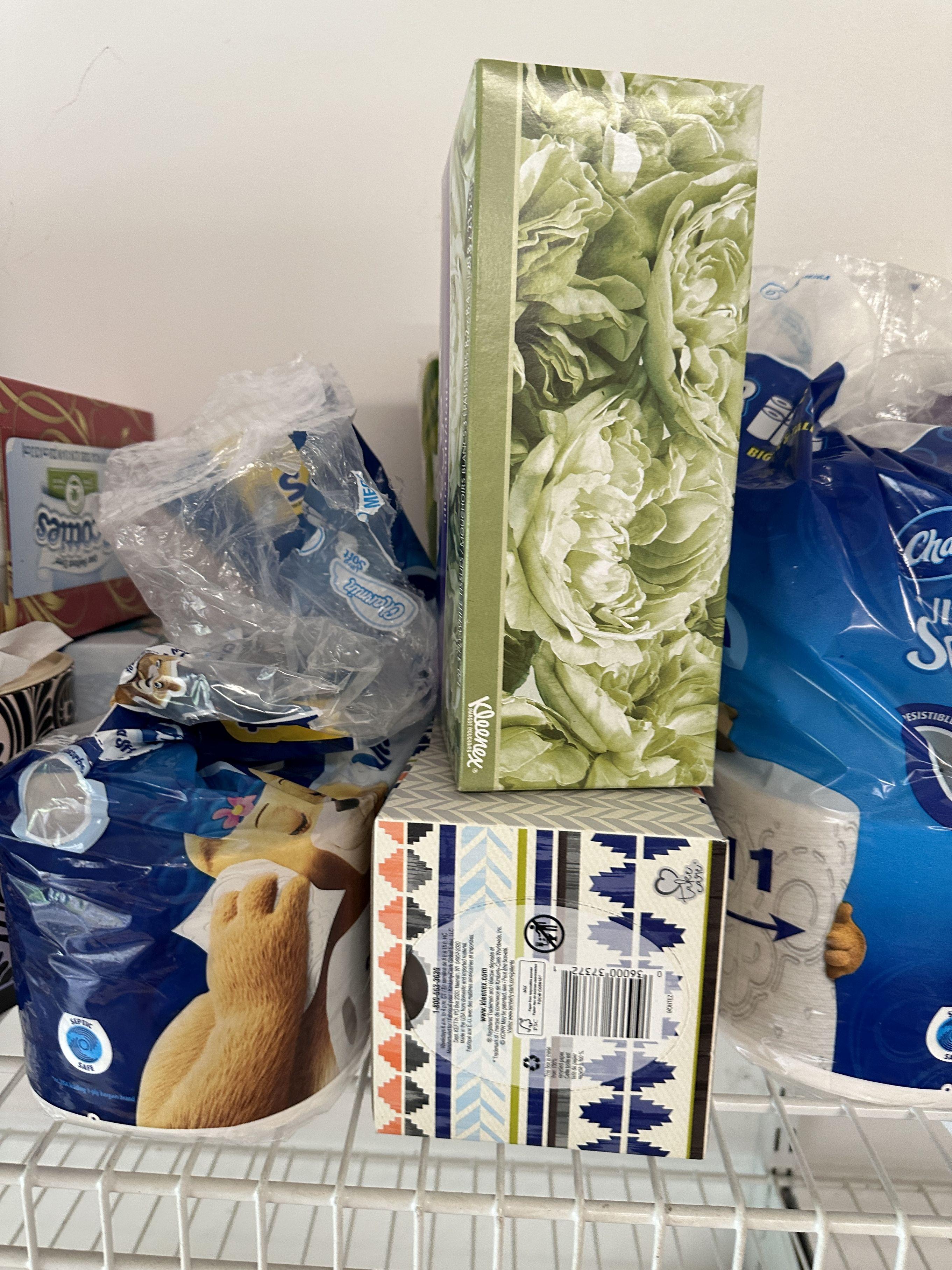 Shelf Full/Toilet Paper, Kleenex, ETC