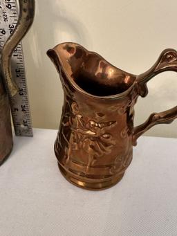 (2) Copper Pitchers (England, ETC)