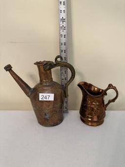 (2) Copper Pitchers (England, ETC)