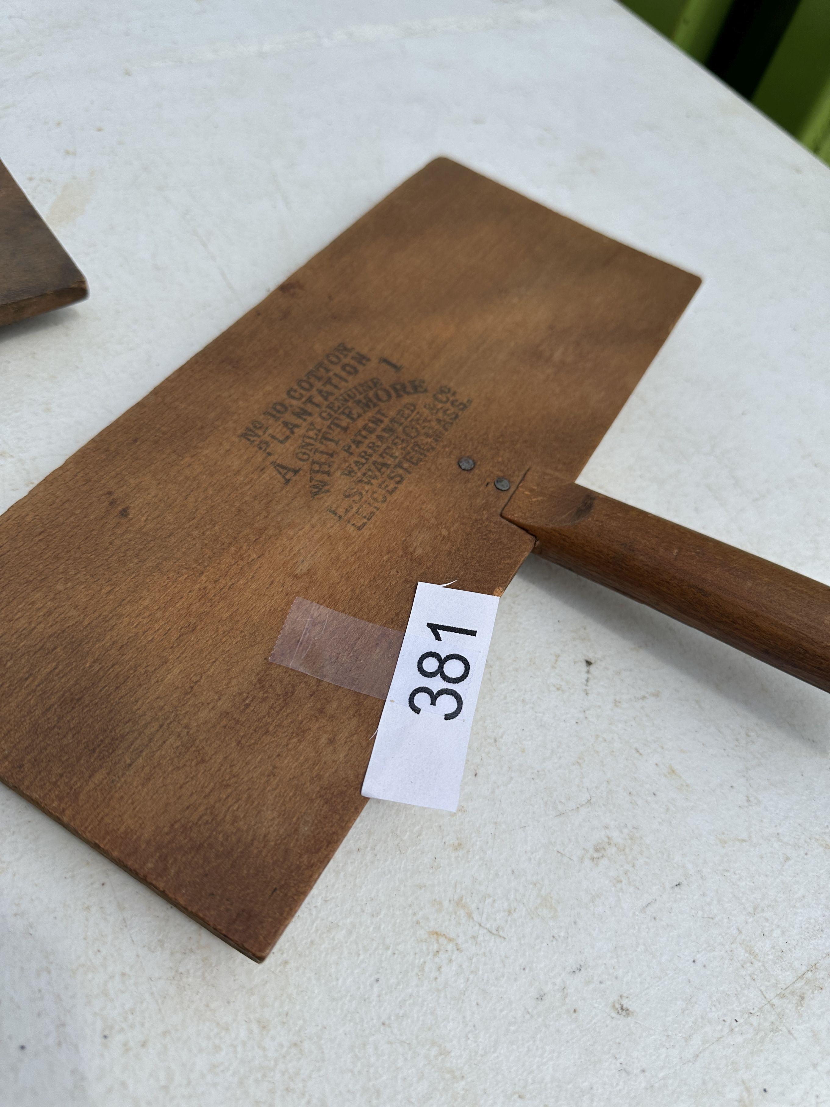 (2) Vintage No 10 Cotton Plantation LS Watson & Co Cotton Combs