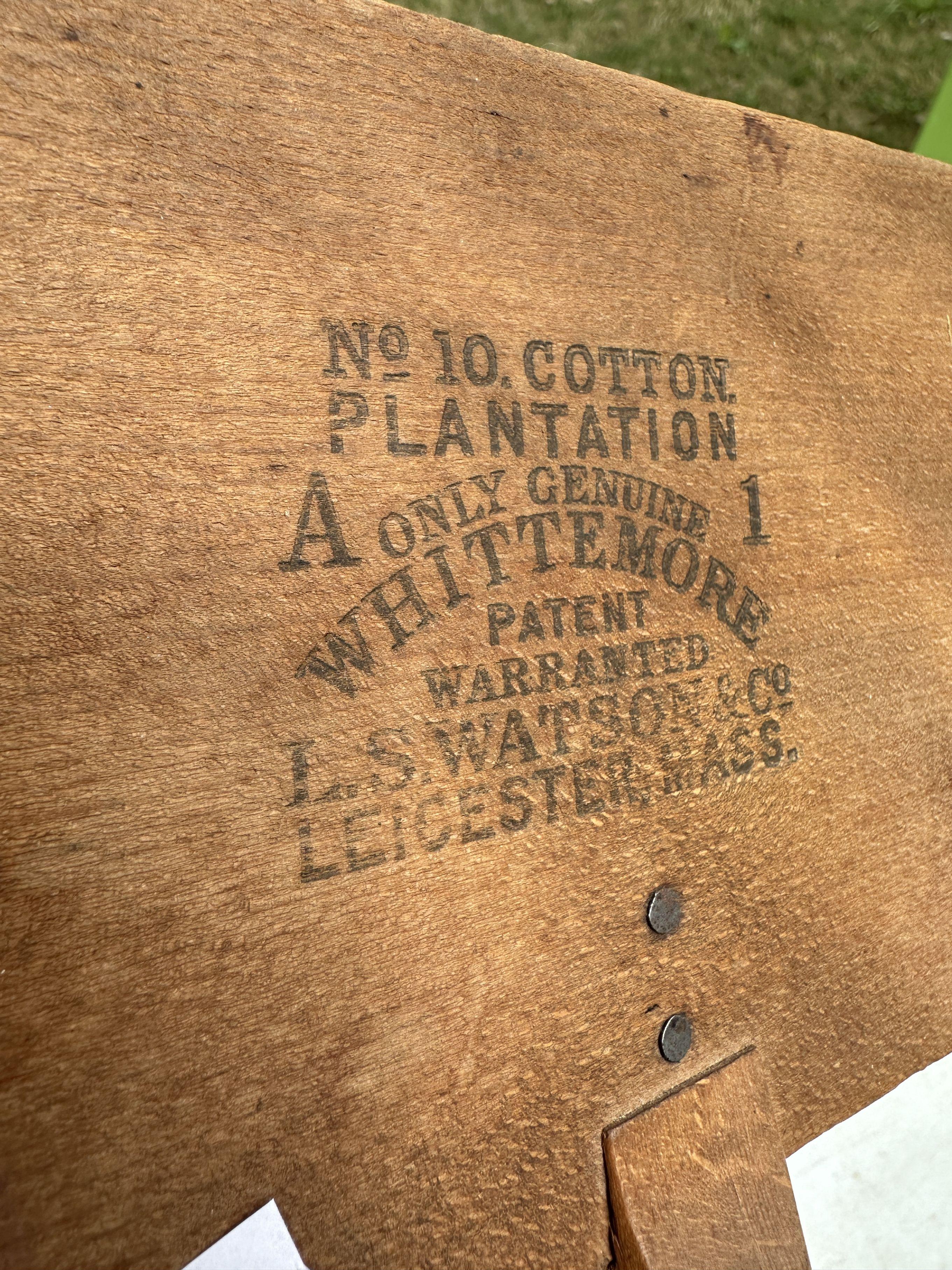 (2) Vintage No 10 Cotton Plantation LS Watson & Co Cotton Combs