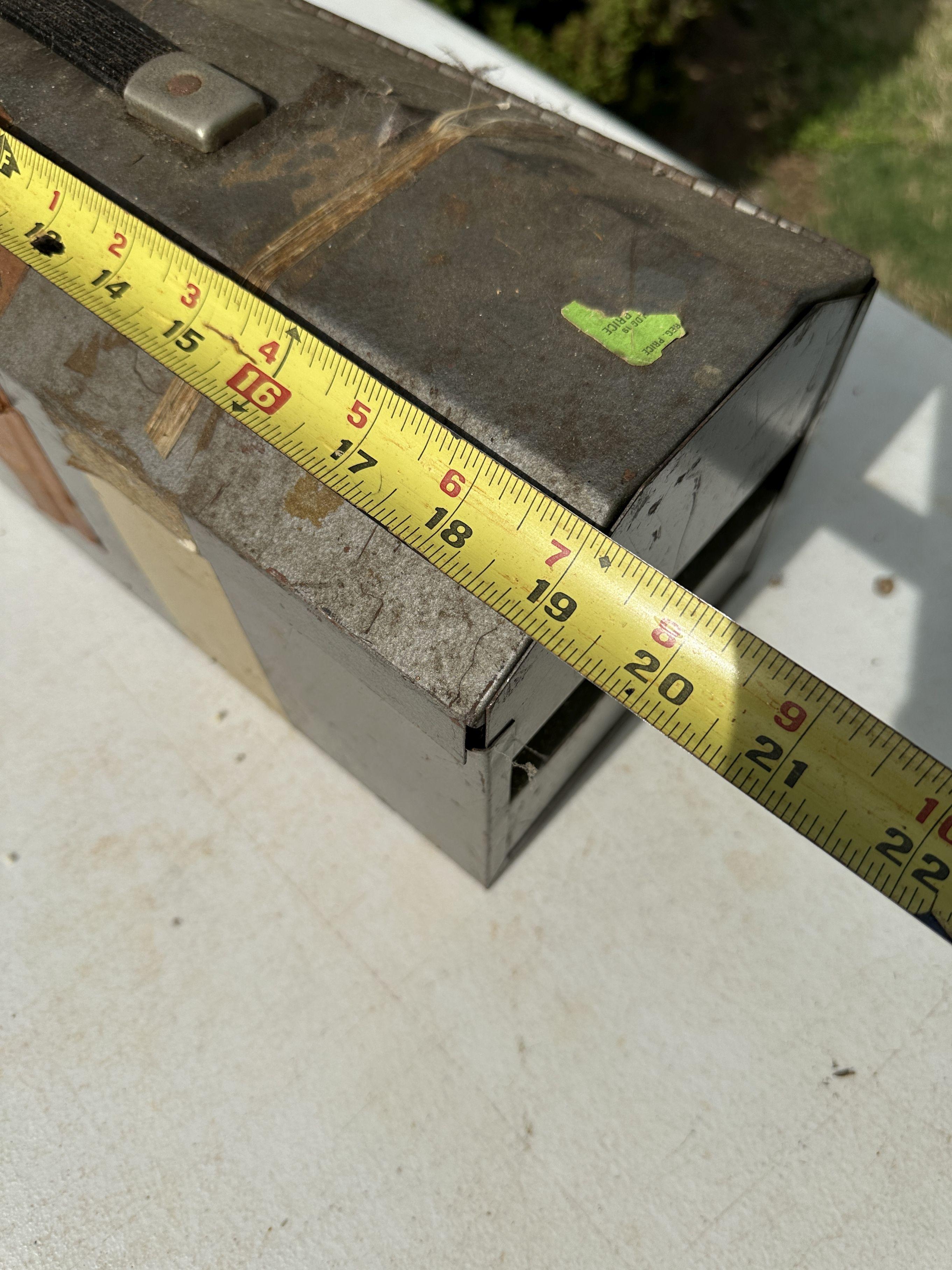 Approx 19 Inch Metal Tool Box with Misc Tools