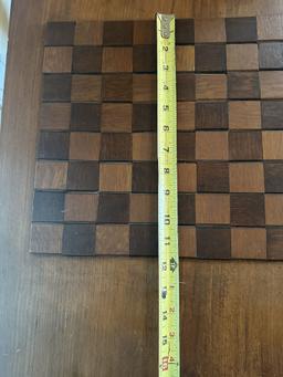 Vintage Nice Checker/Chess Themed Side Table (Local Pick Up Only)