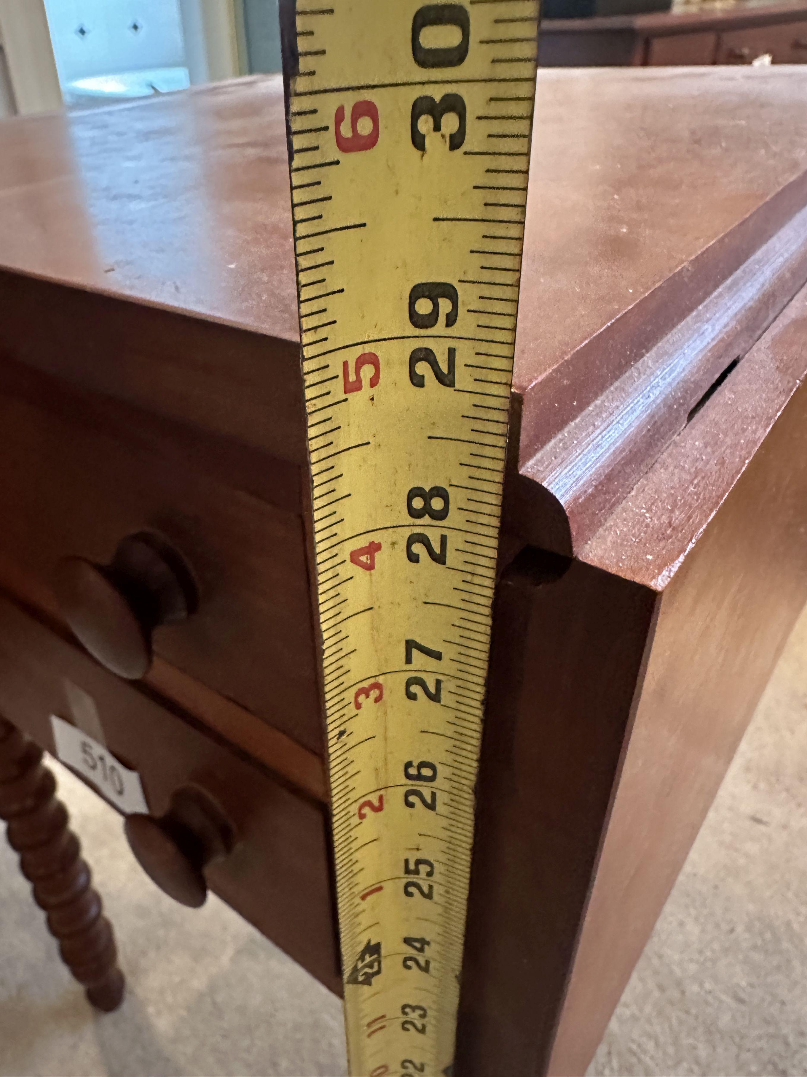 Nice Vintage Drop Leaf Cherry Wood 2 Drawer Table (Local Pick Up Only)