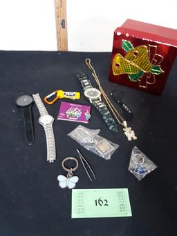 Misc. watches, key rings, jewelry, etc.