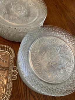 Box Lot/Glass Plates, Serving Dishes, ETC