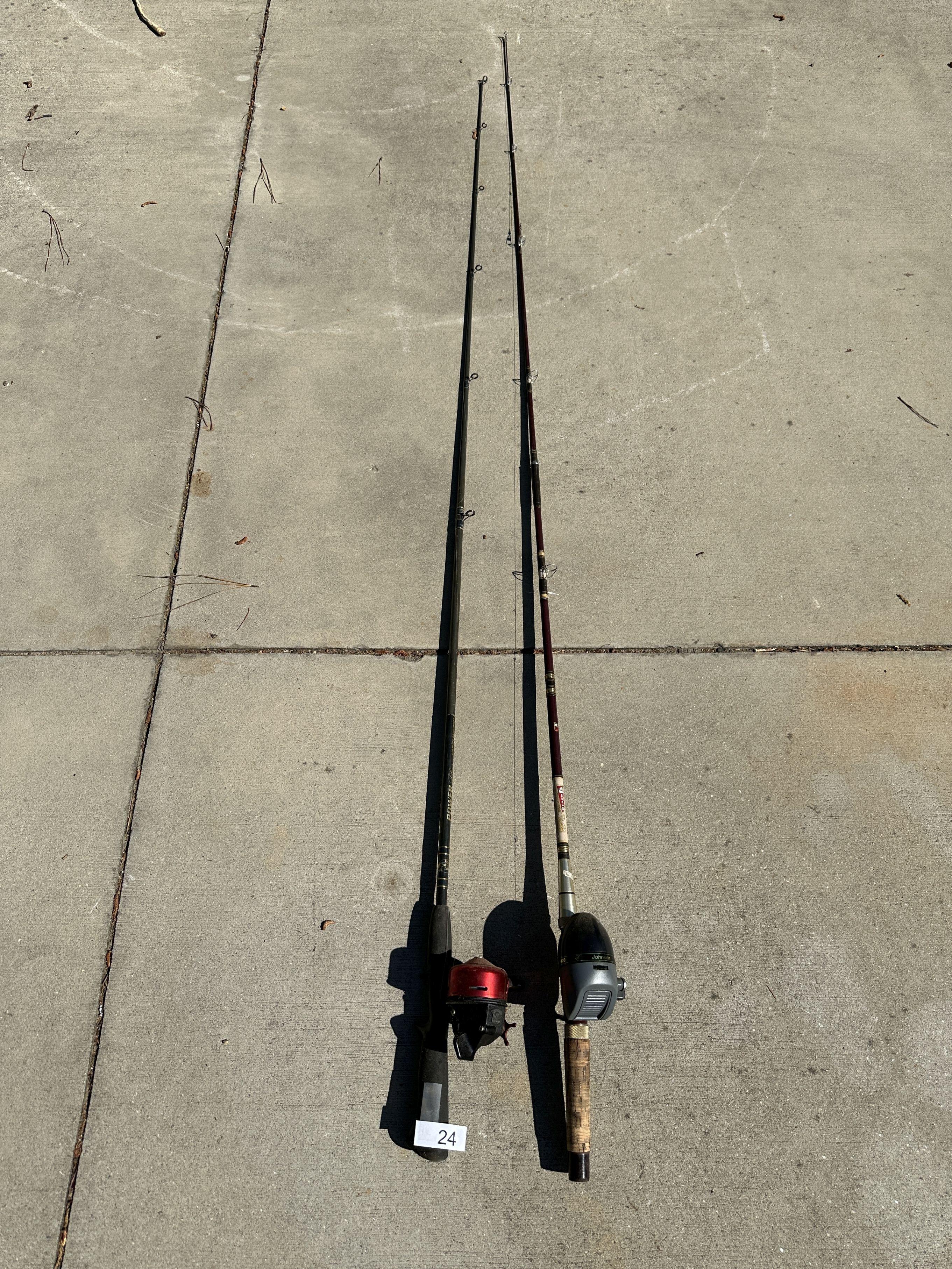 (2) Closed Face Rod n Reels (Garcia Abu-Matic 170, Johnson SC1000)