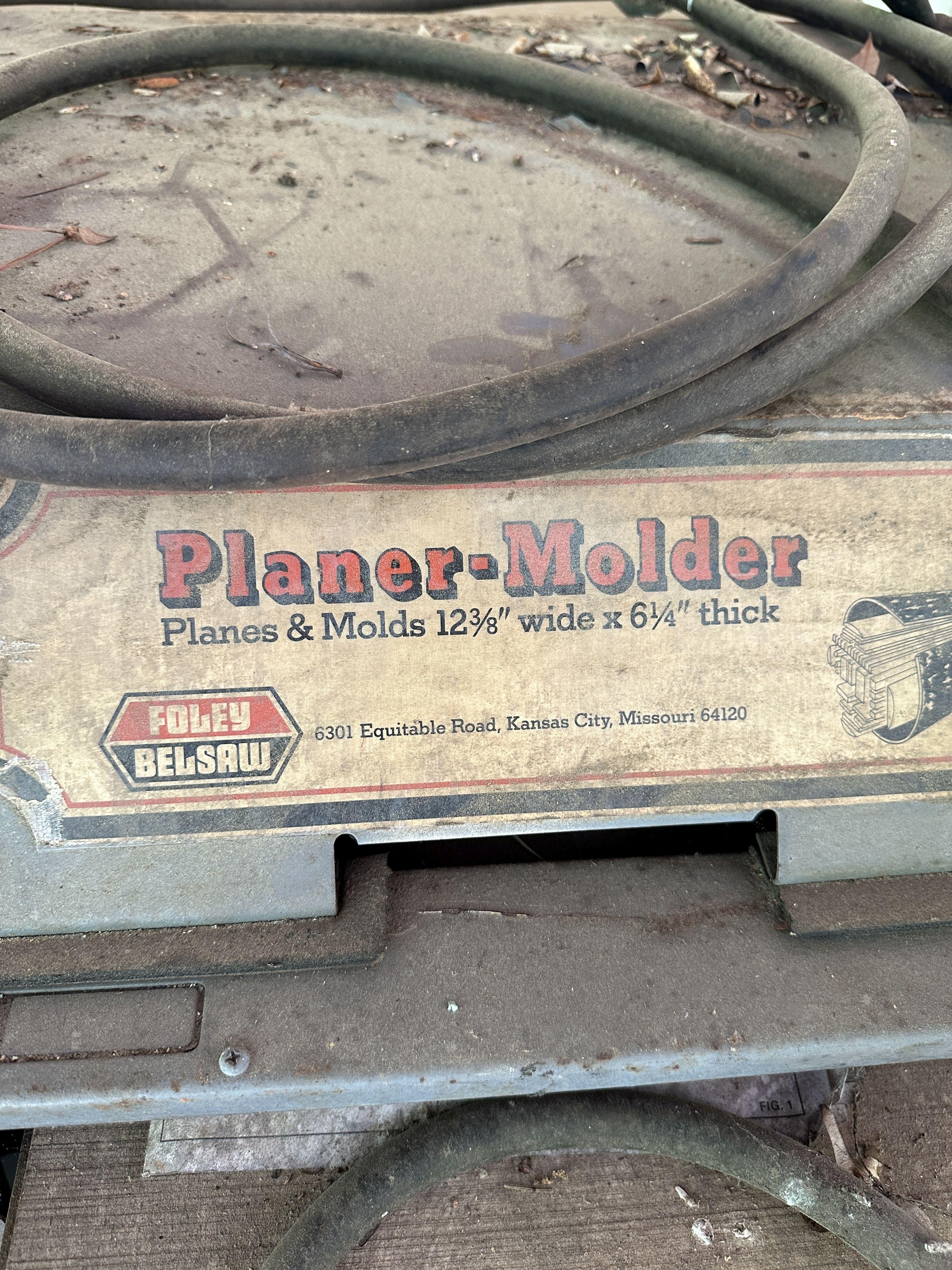 Heavy Duty 5 HP Foley Belsaw Planer-Molder (12 3/8" Wide X 6 1/4" Thick Capacity)