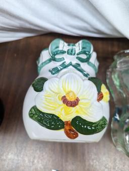 Red Glass Bowl, Cookie Jar,Glass Vase