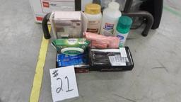 personal care items, bath and body related items box full of various name brands