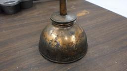 oil can, vintage copper colored american oil can