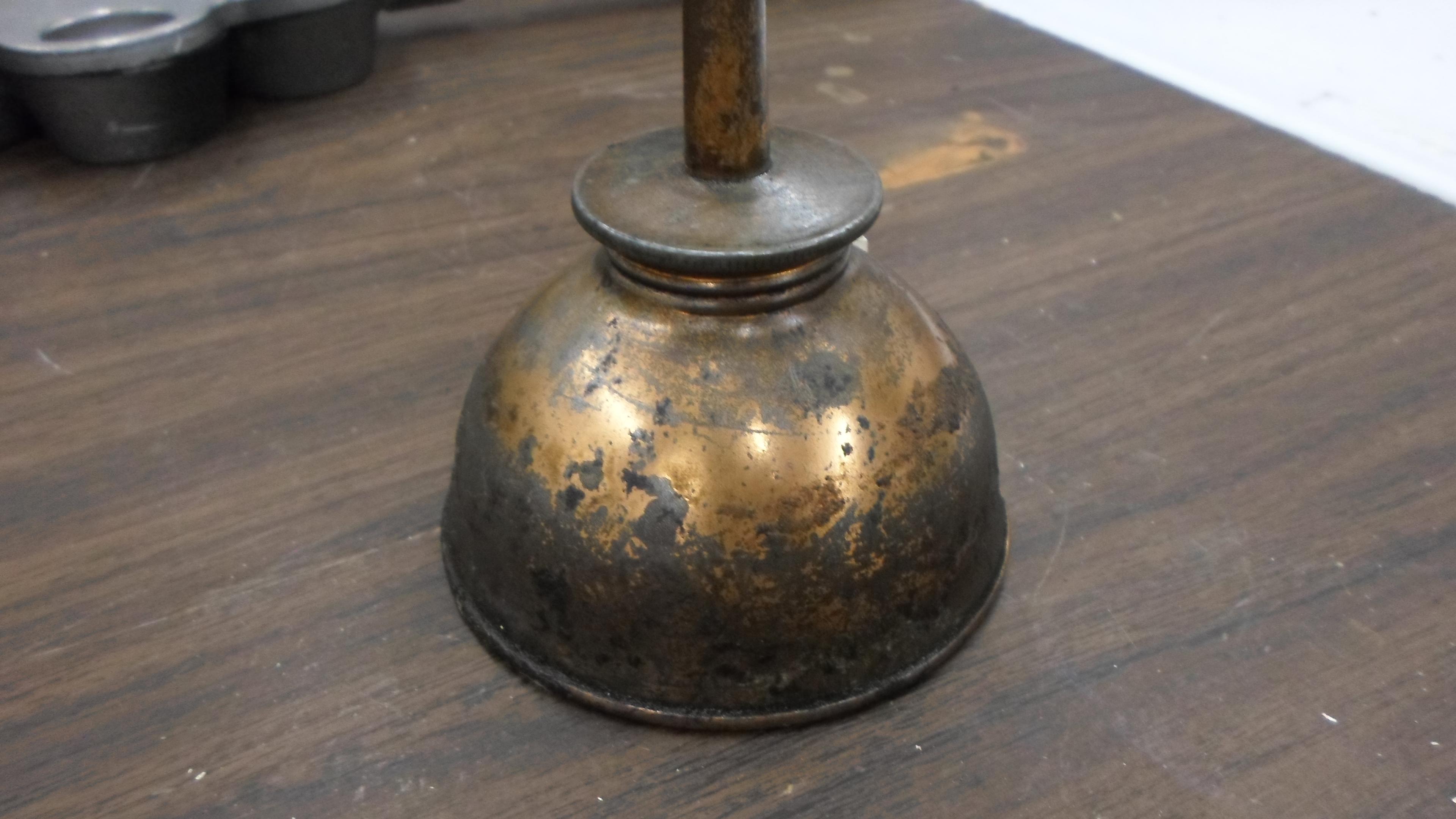 oil can, vintage copper colored american oil can