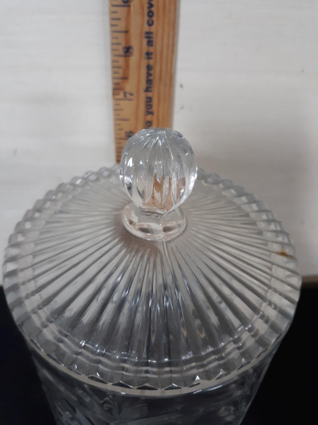 Heavy Glass Lidded Biscuit Jar