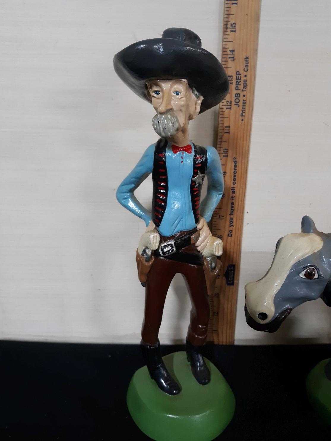 Ceramic Cowboy and Horse