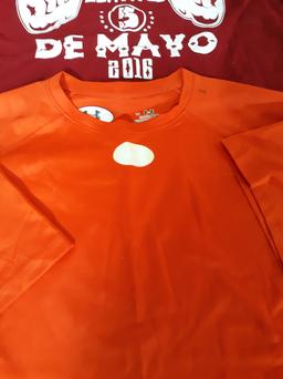 Men's Shirt Lot, Orange Under Armour Clemson, Cinco De Mayo