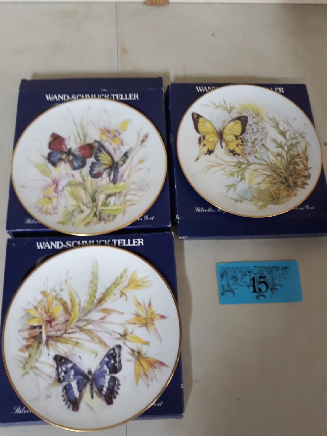 Wand-Schmuck-Teller Butterfly  Collector Plates