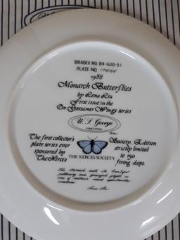 WJ George Fine China Butterfly Plates