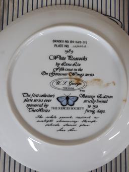 WJ George Fine China Butterfly Plates