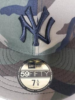 New York Yankee Camo Snapback Hat