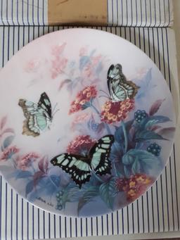 WJ George Fine China Butterfly Plates