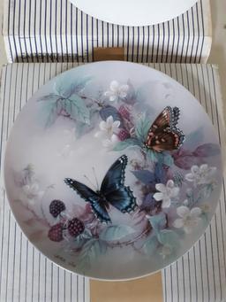 WJ George Fine China Butterfly Plates