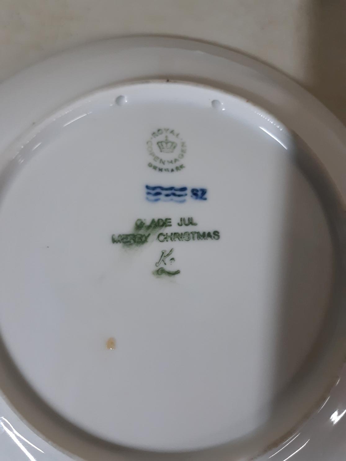 Royal Copenhagen Collector Plates (Cat has small Chip)