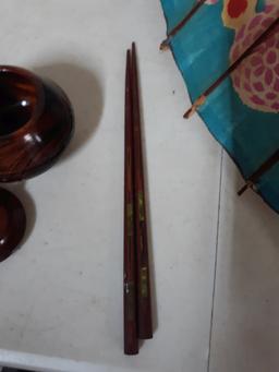 Wooden Trinket Box, Wooden Chopsticks, Umbrella
