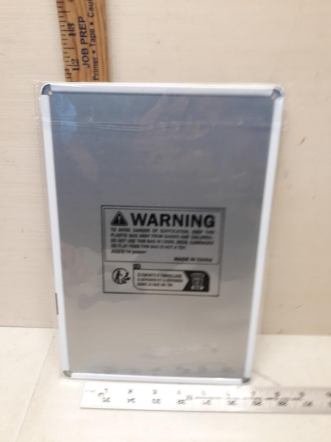 Metal Sign, 12x8, New