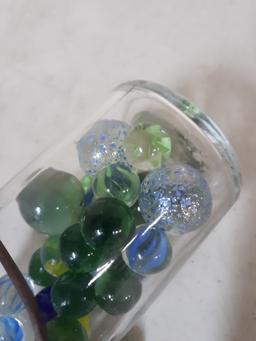 Vintage Jar with Marbles