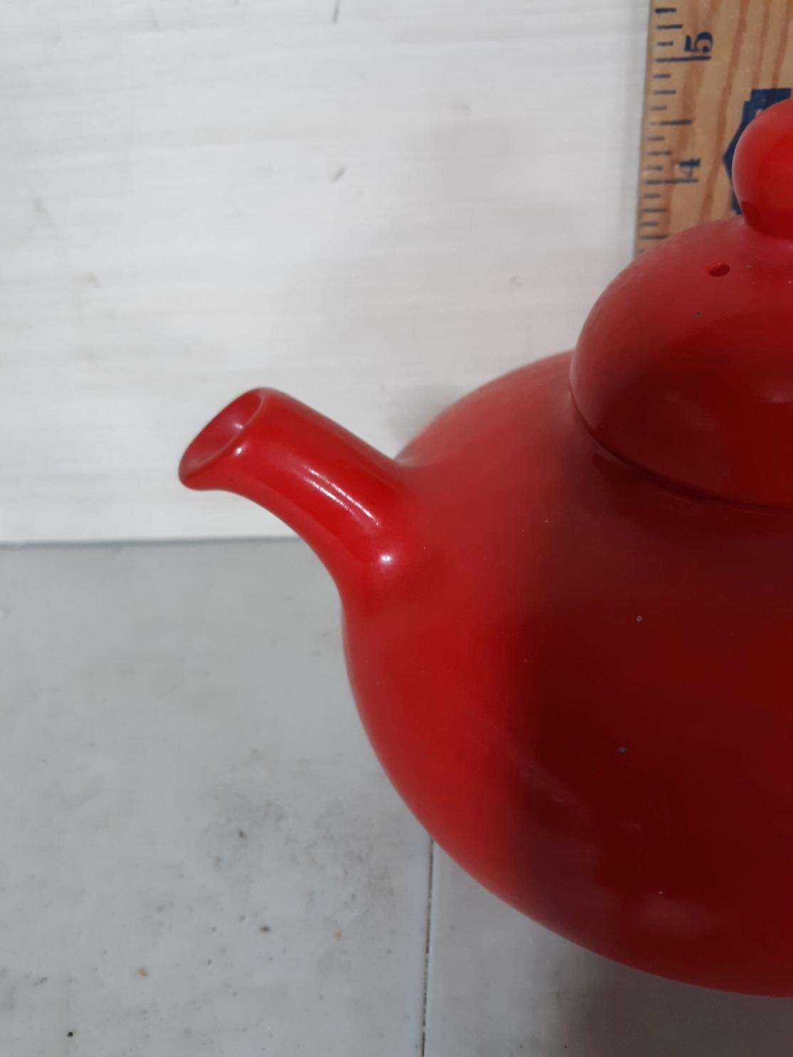 Vintage Halls Kitchenware Red Teapot