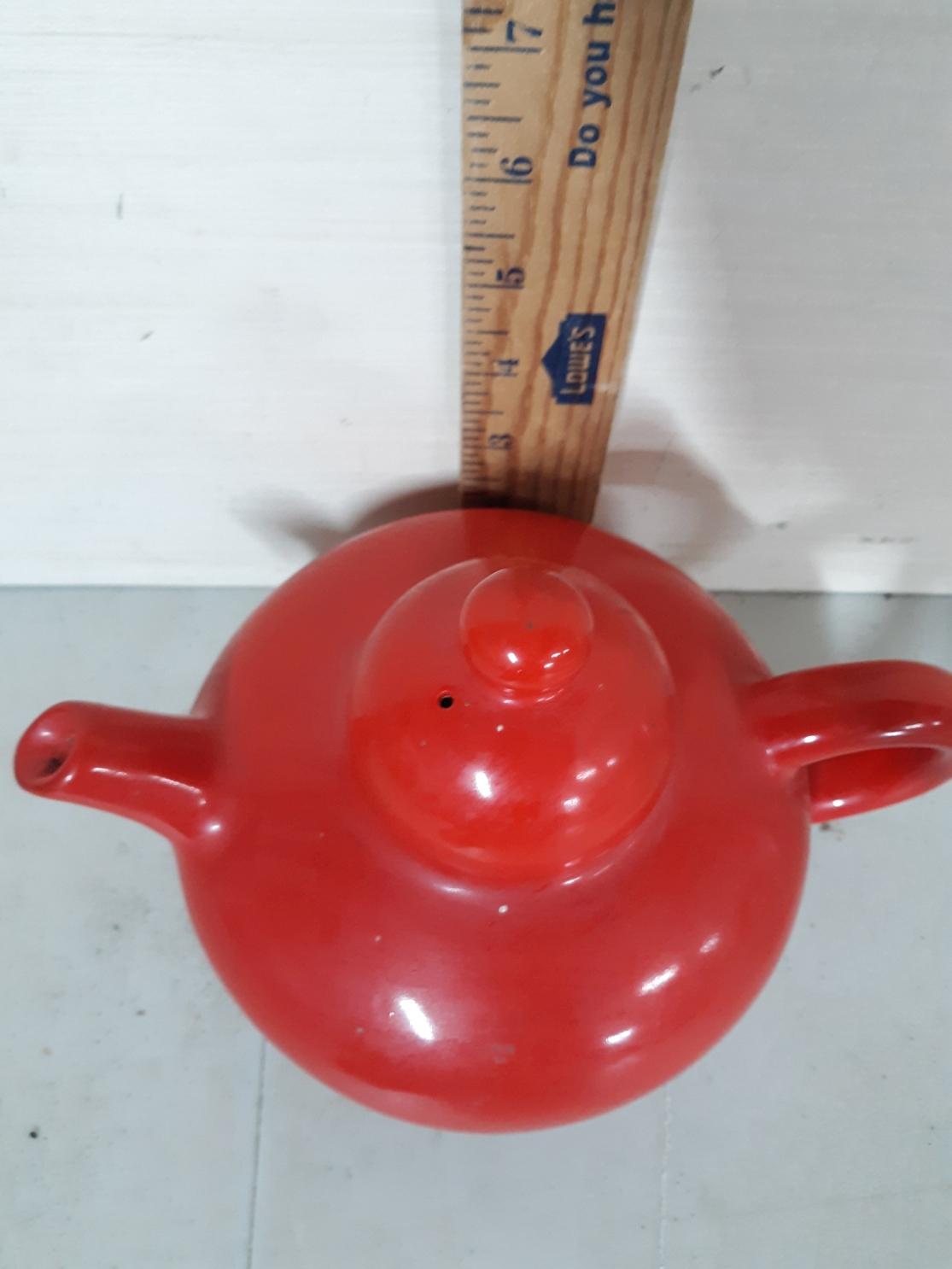 Vintage Halls Kitchenware Red Teapot