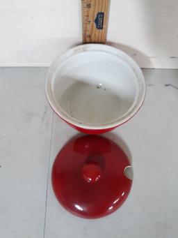 Vintage Red Soup Dish