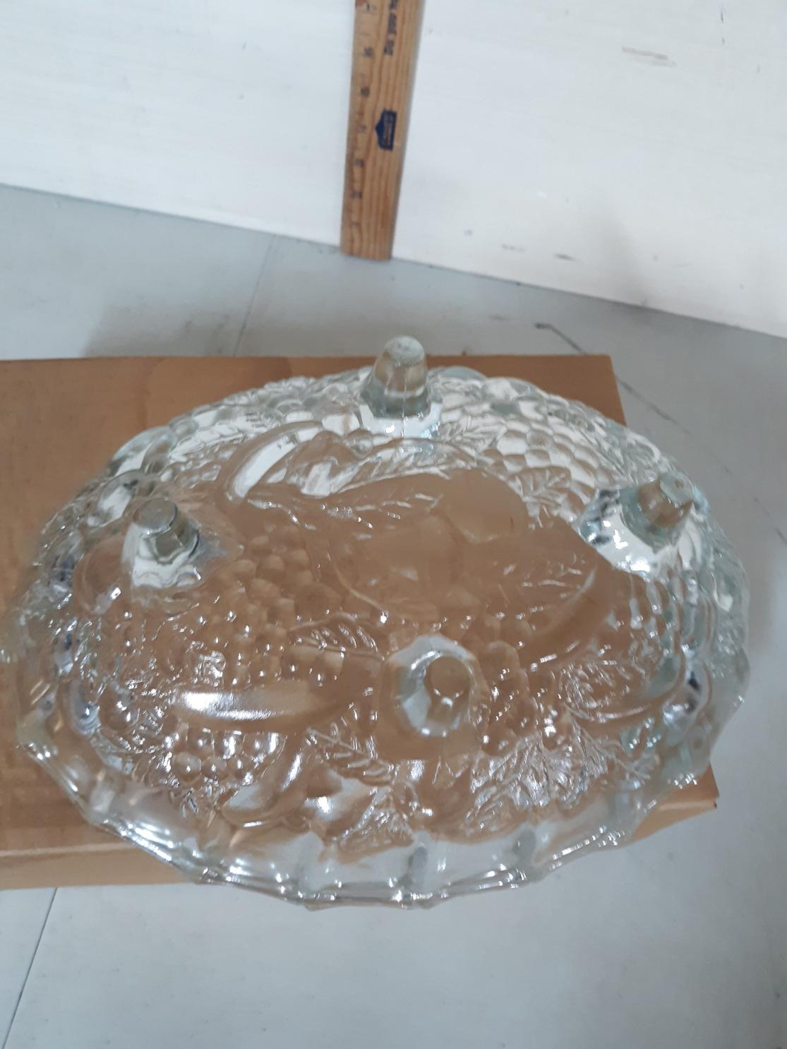 Vintage Oval Glass Serving Bowl