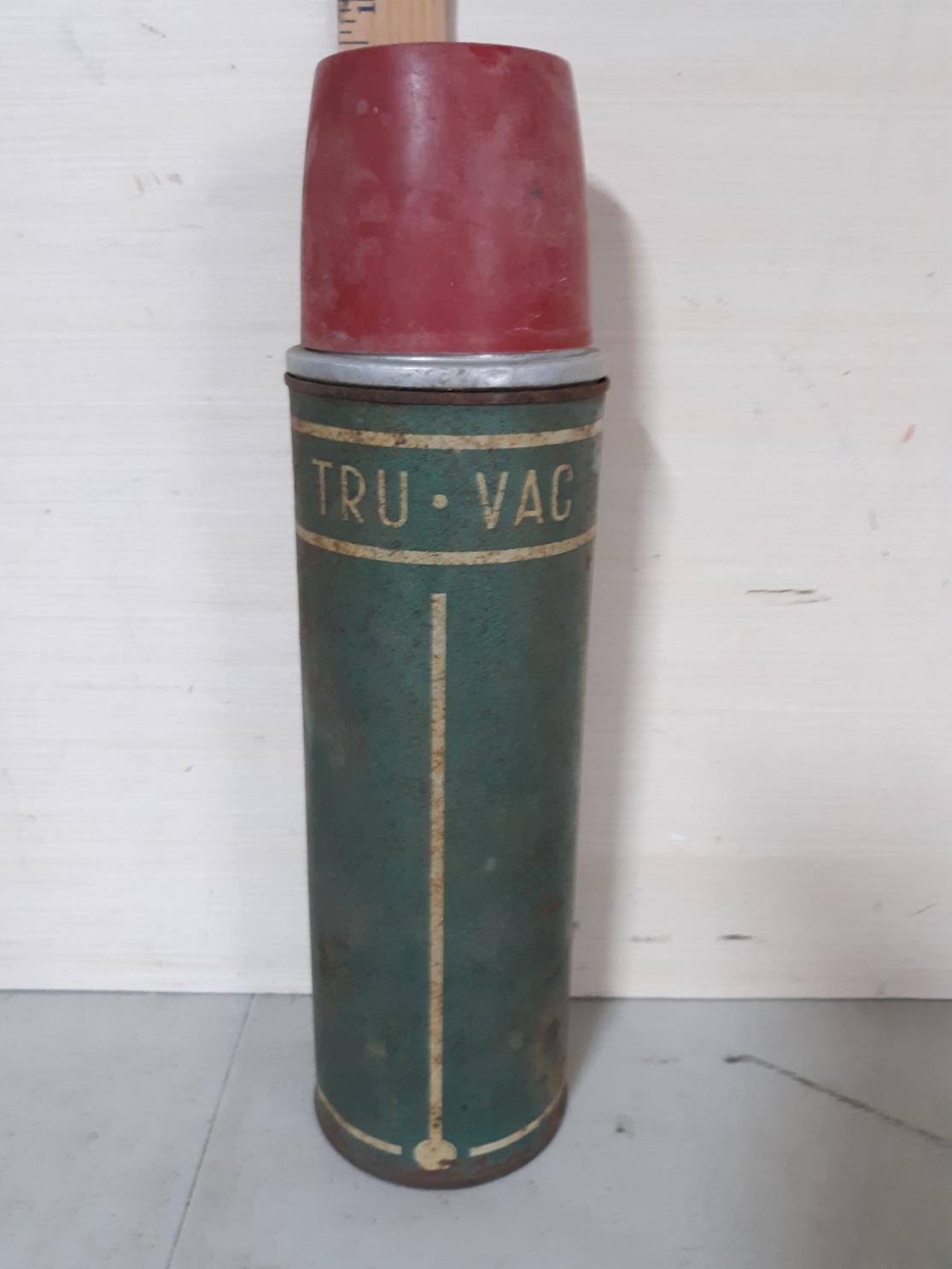 Vintage Montgomery Ward Thermos and Vintage Tru Vac Thermos