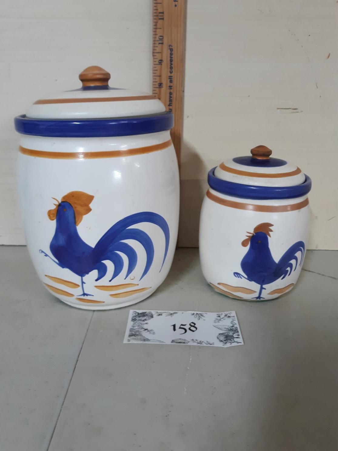 Chicken Cannisters w/lids