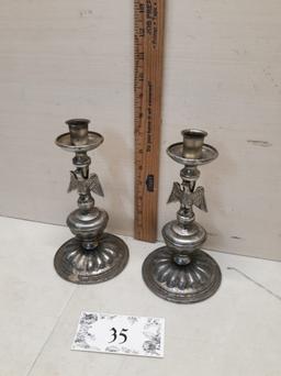 Vintage American Eagle Candle Sticks