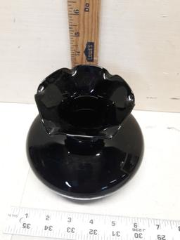 Black Amethyst Glass Vase