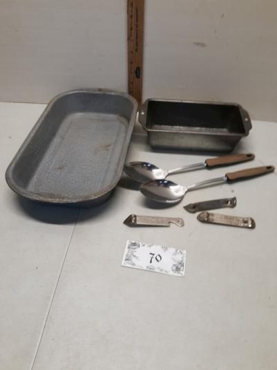 Kitchenware, pans, spoons , can openers